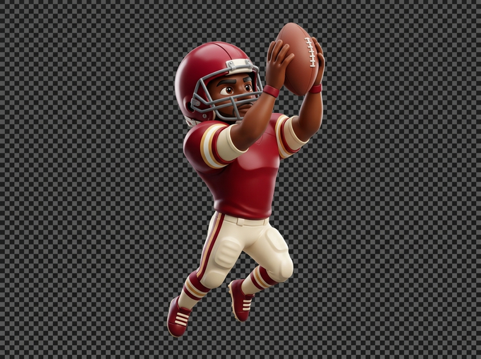 NineReps player character — action pose