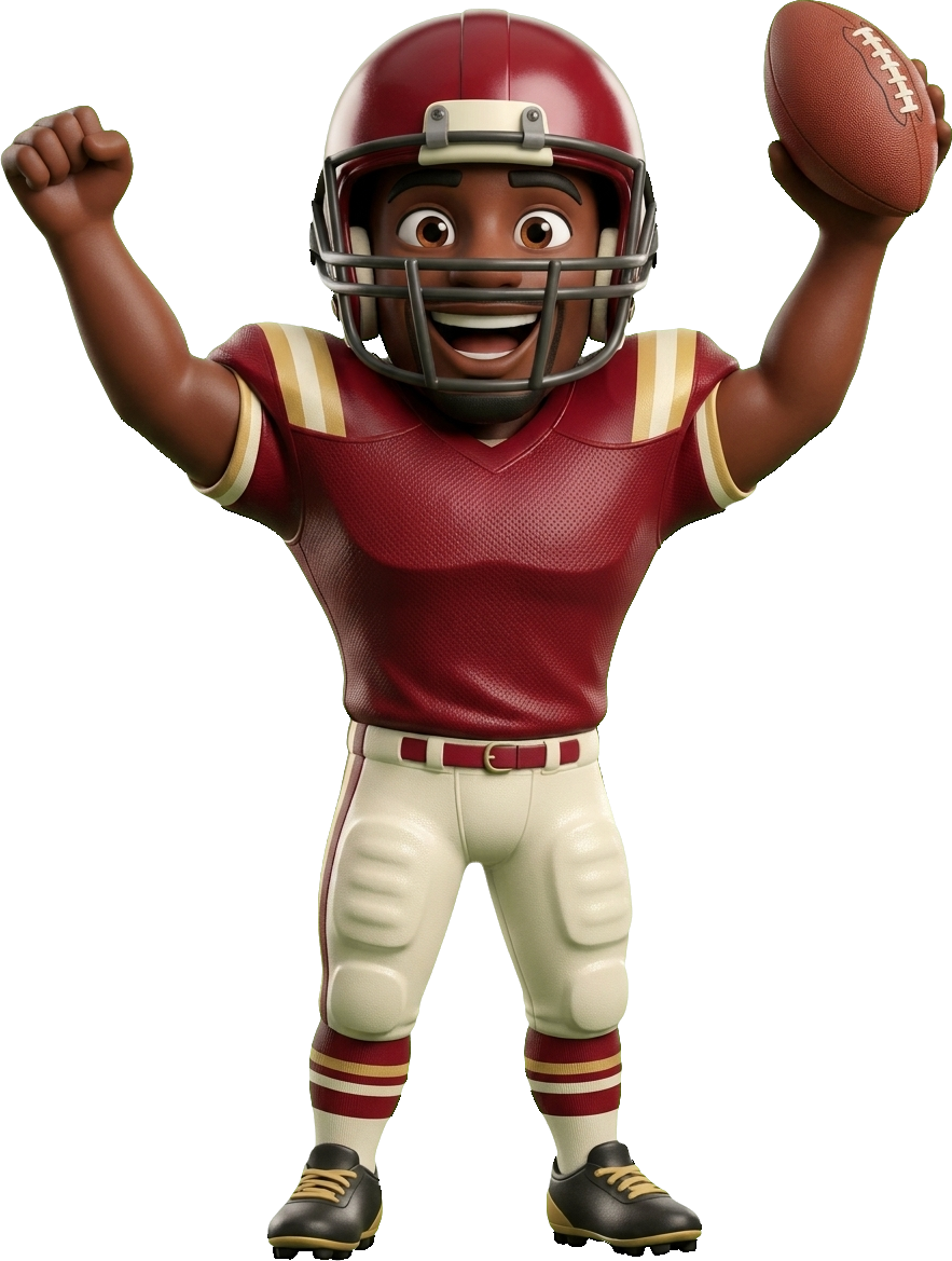 A NineReps player character celebrating a high catch rate